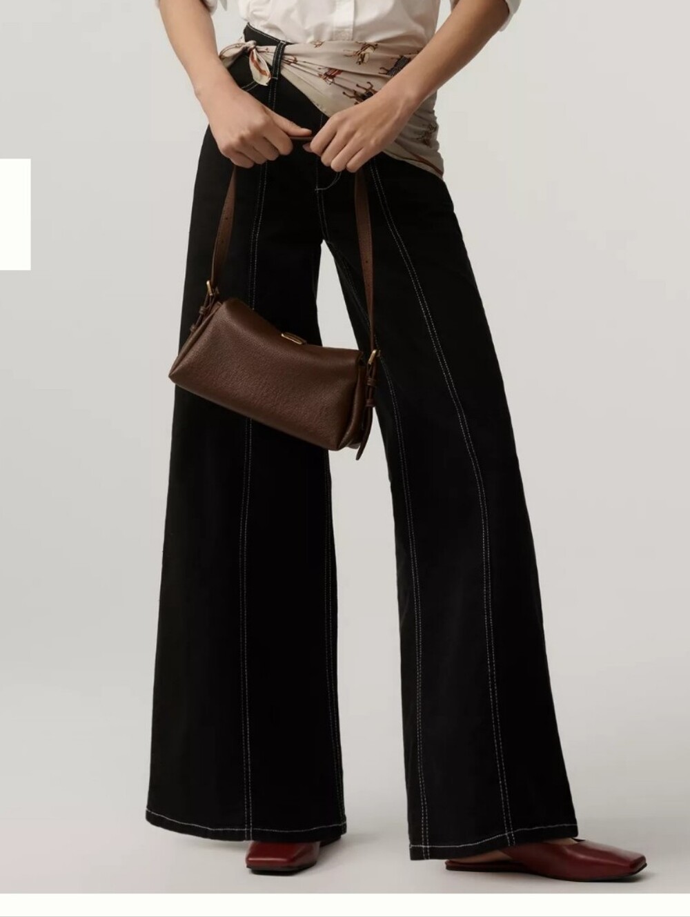 Anthropology Maeve Delaney Clean-Seamed High-Rise Wide-Leg Jeans